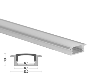 K16 23x9mm Recessed LED Profile
